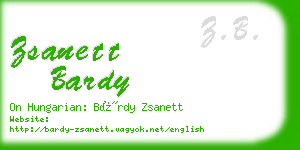 zsanett bardy business card